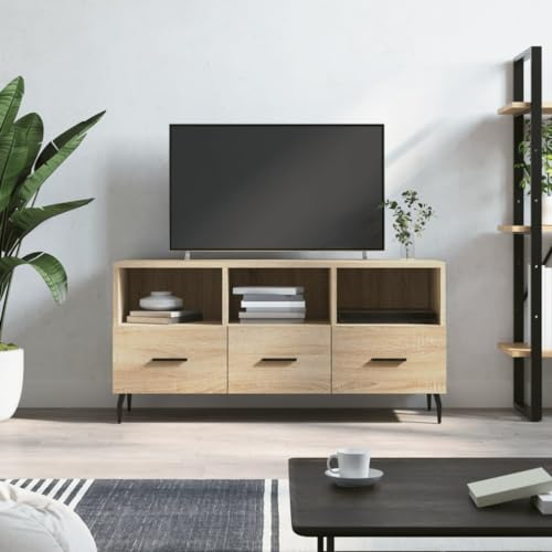 RAUGAJ Home & Garden TV-Schrank, Sonoma-Eiche, 102 x 36 x 50 cm, Holzwerkstoff