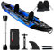 SKINHAWK Exclusiv Blau Kajak Set 380 – Schlauchboot – Kanu - 380 x 96 cm - 2 Personen Kajak