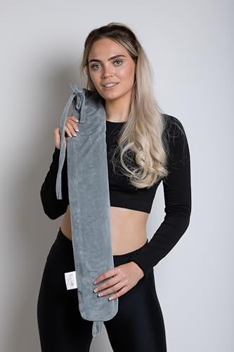 Extra Long bodybottle hot Water Bottle in Luxorious Grey Fleece Cover 72cm 2L