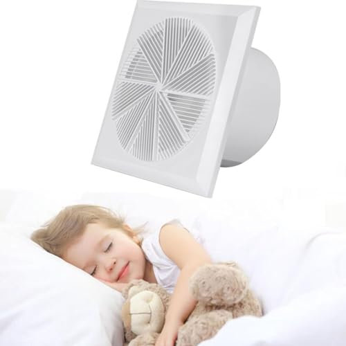 BETAM Extracteur d'air Salle De Bain,Ventilateur Extracteur avec Clapet Anti-Retour,Coque Ignifuge en ABS,220V Extracteur Air Chaud,pour Bain,Cuisine,Bureau,WC Ventilateur Mural,4 inches