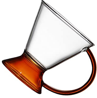 BESTonZON 1stück Glas Dessertbecher Mit Ambergriff Elegante Kaffeetasse Teetasse Für Zuhause Für Getränke Zu Geburtstagen Und Festen