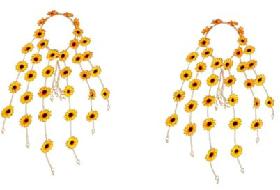 DOITOOL 2stücke Sonnenblumen-haarband Mit Verstellbarem Design Und Floralen Akzenten Für Hochzeiten Partys Und Besondere Anlässe Elegantem Gelb