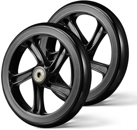 Healeved Professionelle Pu Rollerräder 6.89 Zoll 2 Stück Verschleißfeste Ersatzräder Für Skateboard Scooter Rollstuhl Einfache Montage Stunt-Scooter Elektroroller