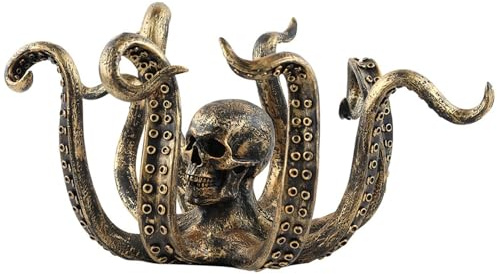 Octopus Coffee Cup Holder, Octopus Cup Holder | Vintage Skull Octopus Desktop Statue Resin Tea Cup Holder Table Decoration for Kitchen Restaurant Home Bar Accessories