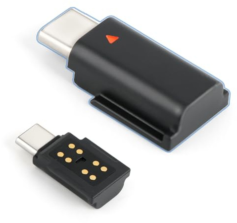 TGHongKy Type-C Interface for DJI Mic 2 USB-C Connection Receiver Adapter for Mic 2 Audio Accessories Microphone Receiver Can Be Connected to Mobile Phones and Recording Devices for Audio Transmission