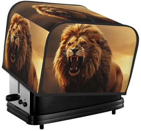 Toaster-Abdeckung für kleine Geräte mit Taschen, Toaster-Abdeckung mit Griff, waschbar, universelle Brotbackmaschinen-Abdeckung für Küche