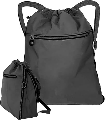KOLYNDO Mochila Cuerdas Mujer y Hombre - Mochila Playa Verano - Mochilas Deportivas - Bolsa Cuerdas Niño - Mochila de Tela Mujer y Hombre - Mochila Saco con Bolsillos Deportiva Gimnasio