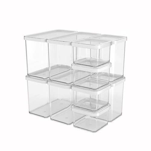 Rotho Loft Set Vorratsdosen 10 tlg. LOFT, Kunststoff (PP) BPA-frei, weiss, (32.3 x 22.3 x 32.4 cm)
