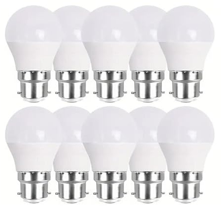 Ampoule LED Baïonnette B22 G45 A15 5w équivalent 40w éclairage économie D'énergie pour Lampe Suspendue Lampe Table Lampe Murale Lampe D'armoire(B22 G45 5W Warm White 3000K,10pcs)