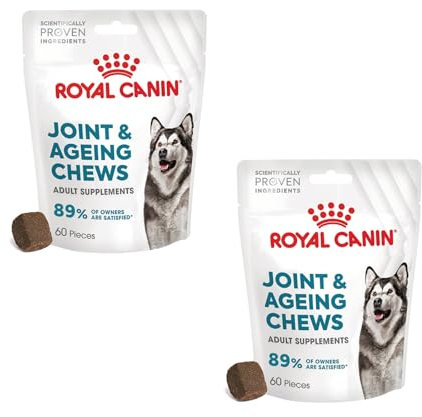 Royal Canin Joint & Ageing Chews | Double Pack | 2 x 240 g | Snacks for Adult Dogs of All Sizes & Breeds | In Resealable Bag | Developing with Veterinarians | With Green-lipped Mud