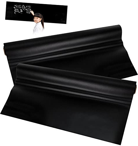 DOITOOL 2pcs Chalkboard Sticker Decals Kitchen Blackboard Film Reusable Adhesive Chalkboard for Office
