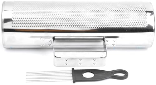 Aluminium Guiro Shaker avec Schaber, Orff Percussion Instrument pour les Cours de Musique, Silver