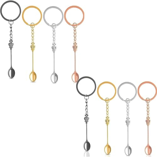Juego de 8 Cucharillas Portaherramientas, Dosificador Precise para Llenar Envases con Polvos Brillantina | Diseño Corona, Accesorios de Viaje Funcionales, Detalles Originales para Regalos.