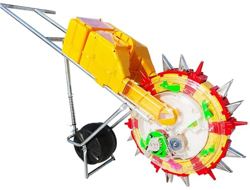 BAOJUHUIKANG 10 Nozzles Hand Push Garden Seeder Roller Manual Seeder, Peanut Corn Bean Planter Precision Garden Push Seeder Machine for Planting And Fertilization,8 mouths