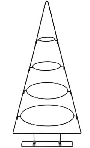 Deko-Baum aus Metall – Schwarzer Weihnachtsbaum aus Draht – 60 cm hoch – Moderner Metallbaum für Weihnachten – stilvolle Weihnachtsdeko Tisch & Fensterbank