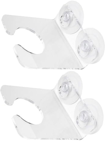 PartyKindom 2Pcs Transparent Bathtub Wine Glass Holder Practical Drink Rack with Strong Suction for Relaxing Bathing Experience for Wine Lovers