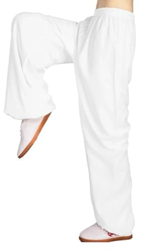 XUHCLY Tai Chi Pants,Wing Chun Tai Chi Loose Pant for Men Women,Kung Fu Trousers,Martial Arts Pants with Pockets(Size:M,Color:B)