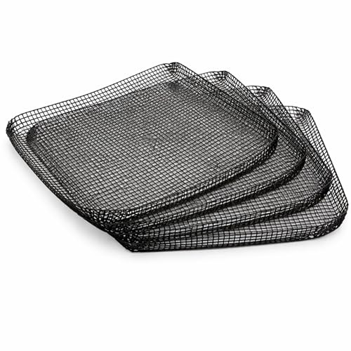 simpa Quick A Chips Multipurpose Non-Stick Mesh Baking Tray & Cooking Net - Set of 4 - Even Cooking for Chips, Pizza, Chicken, BBQ & Frozen Food - 33 x 33cm