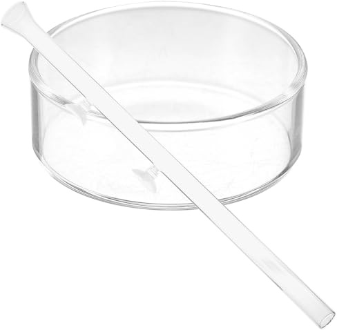 ARTSEWPLY Tubo di alimentazione trasparente in vetro, 40 cm, tazza di alimentazione gamberetti per acquario piantato, distributore di cibo per pesci e gamberetti, accessorio acquario