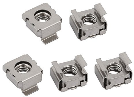 sourcing map 5 Stück M6 304 Edelstahl Käfigmutter Käfig Nuss für Server Regale Regal Schrank DE