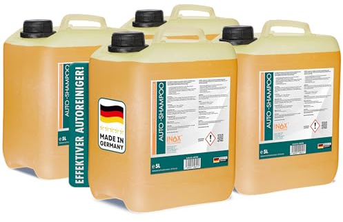 INOX Nano Line Autoshampoo Konzentrat 4x5L, hochdruckreinigergeeignet | Sanfte, schonende Reinigung für PKW, LKW, Wohnmobil und Motorrad. Ideal geeignet für den Einsatz im Hochdruckreiniger