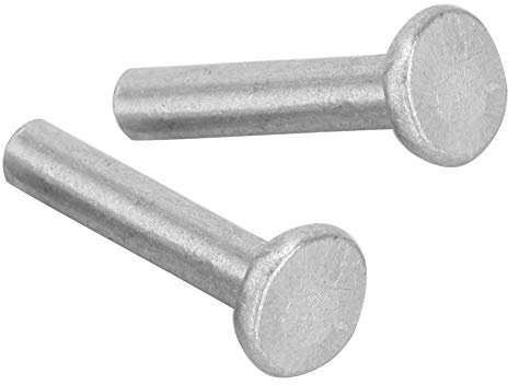 100 Stück Aluminium Vollniet M4 Flachkopf für Metall Holz Reparatur M4x20mm Schnelle Montage Hochwertige Festverbindung DIY Werkzeug