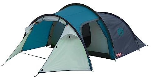 Coleman Zelt Cortes 3 Personen, 3 Mann Zelt, Tunnelzelt, Festivalzelt, Trekkingzelt mit Vorzelt, wasserdicht WS 2.000mm