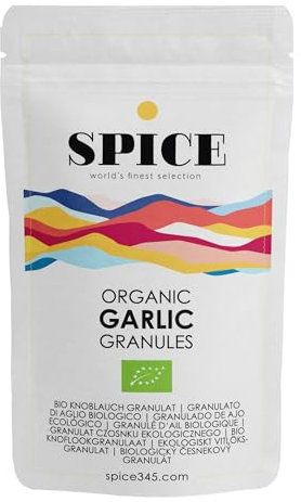 SPICE Bio Knoblauch Pulver granuliert, 250g Knoblauchgranulat aus Ägypten, intensiver Geschmack & einfache Aufbewahrung, aromatisches Knoblauchpulver für zahlreiche Rezepte