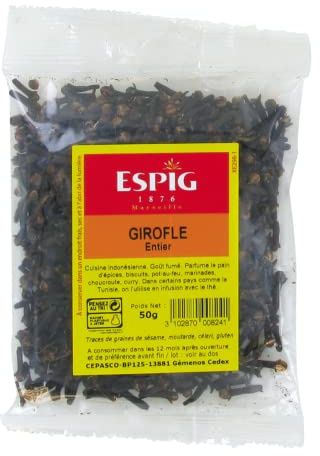 Clous de Girofle entiers 50g - Marque Espig - 2 sachets