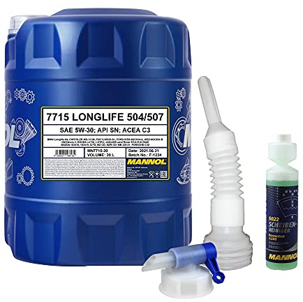 QR-Parts Set 20 Liter 85451596 5022 DIN61 CT4503 MN7715-20 MANNOL Scheibenreiniger Konzentrant 1:100 250ml 20L Motoröl 7715 LONGLIFE 504/507 Auslaufhahn
