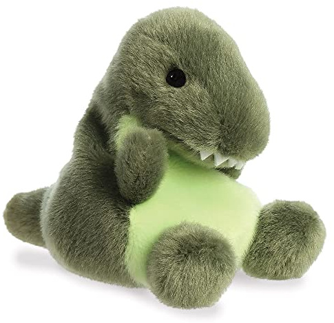 Aurora, 33617, Palm Pals Tyranno T-Rex Dinosaurie, 13 cm, Mjuk Leksak, Grön