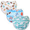 MIXIDON Pañal de natación reutilizable traje de baño infantil ajustable para niña pañales lavables conjunto de traje de baño de talla única para 0-3 años