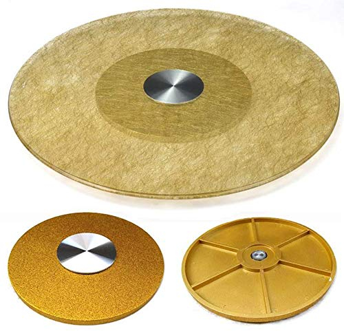 ZXFDMSWJ Plateau tournant en Verre Lazy Susan, Plateau tournant pour Table à Manger, Assiette trempée au Fromage, Assiette en Verre trempé rotative à 360 degrés, Assiette de décoration de gâteau