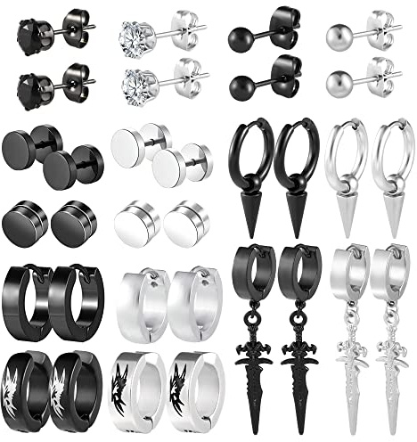 ALEXCRAFT Silber Ohrringe Edelstahl Creolen Kleine Chunky Huggie Ohrringe | Silber 925 Post Creolen Ohrringe Unique Mehrere Piercing Ohrlöcher Ohrring Knorpel Huggie Ohrringen Damen Frauen Schmuck