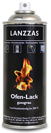 LANZZAS Senotherm - Pintura en spray para horno, color gris fundido, resistente al calor, 400 ml