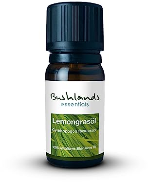 Lemongrasöl 10 ml - 100% naturreines ätherisches Zitronengras Öl der Pflanze Cymbopogon flexuosus von Buschlands essentials