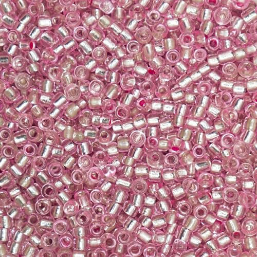 3mm Craft Glass Seed Beads Bulk, 4000 Pcs Jewelry Making Pony Beads for Bracelet, Waist, Neckalce Waist Earring DIY Craft (Pink)