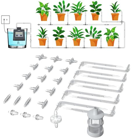 RAINPOINT Automatisches Bewässerungssystem Zubehör für Zimmerpflanzen,DIY-Tropfbewässerungsset kIt Zubehör（Zubehör für automatische Bewässerungssystem）