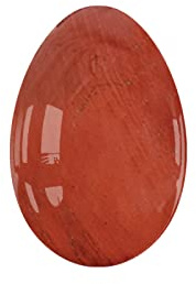 Yoni-Ei-Set, ungebohrt, Yoni-Eier, natürliche echte Jade, Massage-Ei für Frauen, Kegel-Übungen, Damenhygiene-Massagebälle, roter Jaspis, L-4,5 x 3 cm