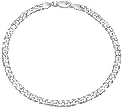 TAIPAN Silberarmband 4mm breite Flach Panzerkette - hochglanzpoliert echt 925 Sterlingsilber Armband für Ihn für Sie als Geschenkidee (19)