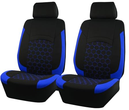 HOLIV Sitzbezüge Auto Universeller Autositzbezug Fußball-Muster Autozubehör Innenraum Mann Passend Für Die Meisten Autos SUV LKW Van Airbag-kompatibel Sitzbezüge Auto Set (Größe : Blue 2 front seat)