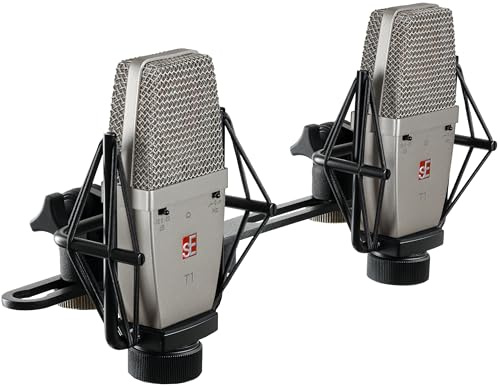 SE ELECTRONICS SE-T1-PAIR Factory Matched Pair of T1 Large Diaphragm Condenser Microphones w/Mounting and Case