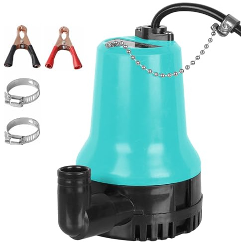 Vegena Pompe À Eau Submersible 12V 65W 3000 L/H Ultra Silencieuse Avec Pince, Pompe Immergée Pompe Vide Cave Pour Bassin, Fontaine De Jardin Aquarium
