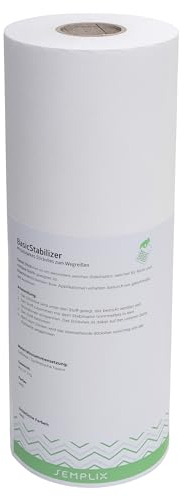 SEMPLIX BasicStabilizer - mittelstarkes Stickvlies zum Wegreißen für feine bis mittlere Stoffe (weiß, 50 cm x 100 m)