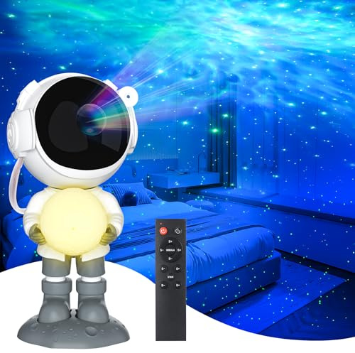 SHEDALED Astronaut Galaxy Projector with Night Light Lamp, Starry Star Projector with Remote Control & Timer, Ceiling Nebula Space Projectors for Bedroom Decor, Christmas, Birthdays Gift