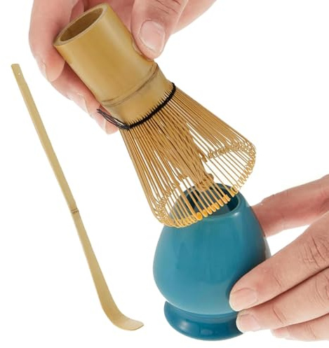 Service à thé matcha, fouet sûr pour matcha | Ensemble à thé matcha japonais, fouet et cuillère à matcha, support pour fouet à matcha pour homme et femme