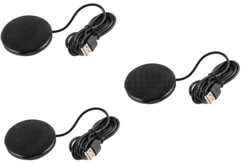 Tofficu 3stücke Konferenzmikrofon USB Allrichtungs-mikrofon Für Pc Laptop Und Besprechungen Für Videokonferenzen Podcasting Und Aufnahme Mit Integrierter Soundkarte Für Klare