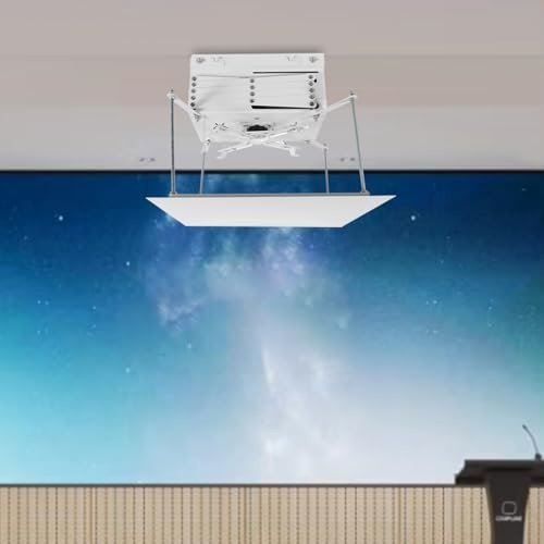 Support de projecteur motorisé pour ascenseur, projecteur, avec télécommande infrarouge, support de plafond, support de plafond, support d'école, support de plafond, élévateur à ciseaux électrique, 1