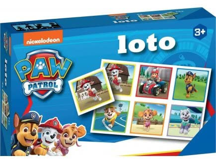 cavernedesjouets pour Pat Patrouille - Mon Premier Loto avec Heros Ryder, Stella, Marcus, etc. - 24 Cartes, 4 Planches - Set Jeu educatif avec 1 Carte Tigre - Enfant 3 Ans