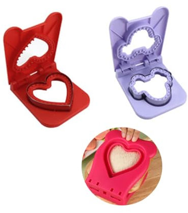 Taglierina e Sigillante per Sandwich, 2 Pezzi Formine Sándwich Biscotti Stampi in Acciaio Inox Sandwic Cutter Taglierine, Sandwic Set di formine per biscotti, Fondente, Torte Tagliapanini